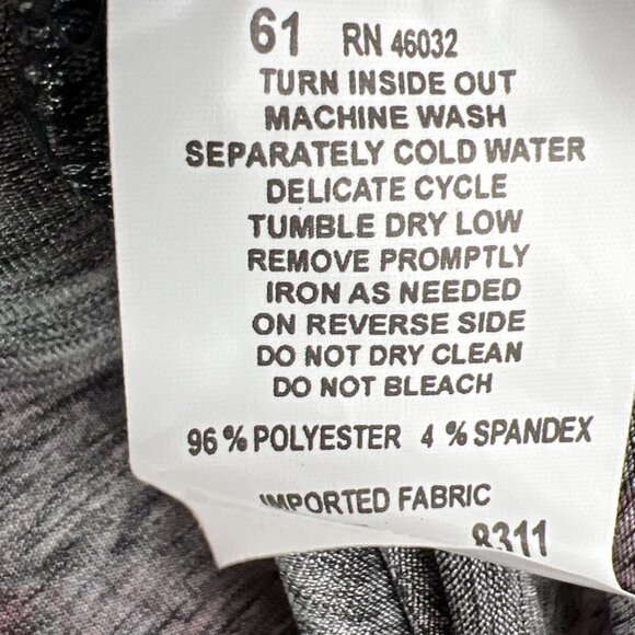 Southern Lady Size L Open Front Long Sleeve Drape Cardigan Sweater Black Red - Picture 8 of 8